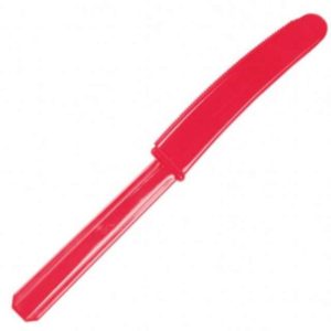 Facas de Plástico Vermelho