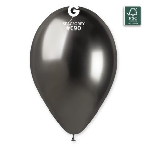 Balão Cinza Espacial Brilhante 30cm