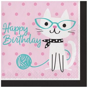 Guardanapos Gatinhos Happy Birthday