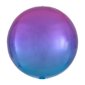 Ombré Orbz Red & Blue Foil Balão – Azul e Rosa