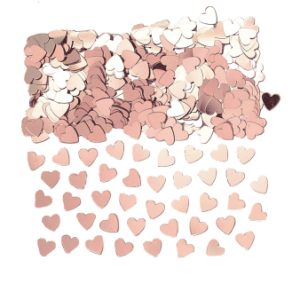 Confetis Corações Metálicos Rose Gold