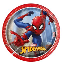 Pratos de Papel Spiderman Crime Fighter