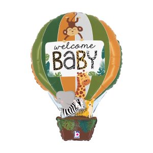 Balão Foil “Welcome Baby” Animais Da Selva