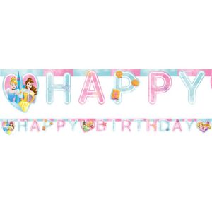 Banner Happy Birthday Princesas Disney