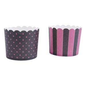 Formas para Muffins e Cupcakes Rosa e Preto