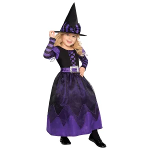 Fato de Bruxa Criança Halloween (4-6 Anos)