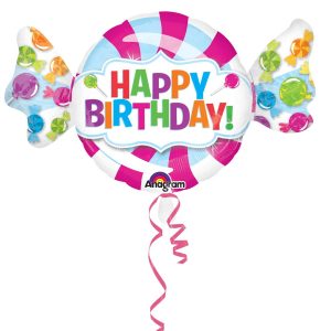 Balão Supershape Candy Happy Birthday