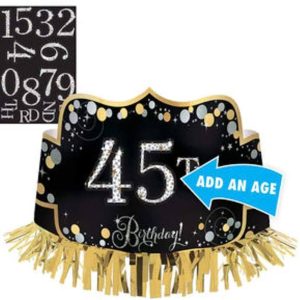 Coroa Personalizavel Sparkling Gold Celebration