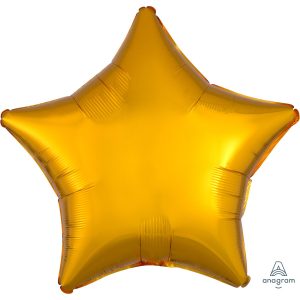 Balão Estrela Dourada Metálica 48cm