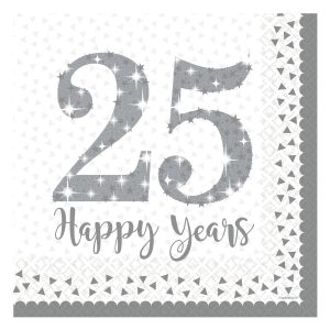 Guardanapos “25 Happy Years” Sparkling