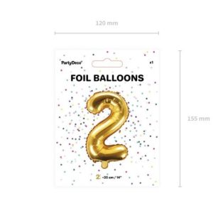 Balão Nº 2 Dourado (35cm)