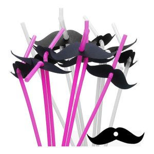 Palhinhas de Plástico com Bigodes “Moustache”