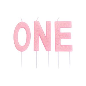 Vela “ONE” 1º Aniversário Rosa