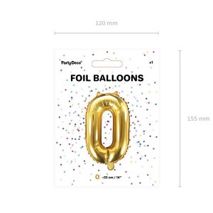 Balão Nº 0 Dourado (35cm)