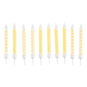 Velas Amarelas “Dots & Chevron Sunshine”