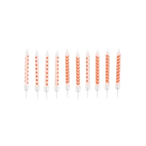 Velas laranja “Dots and Chevron Orange”