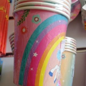 Copos De Papel Unicornio C/6