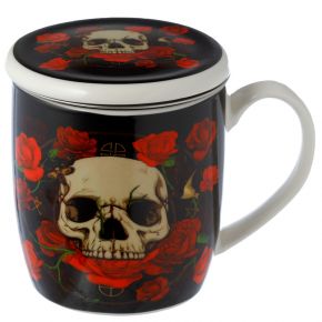 Skulls & Roses – Caneca de Porcelana