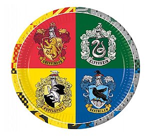 Pratos de Papel  Harry Potter Hogwarts Houses