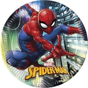Pratos de Papel 19,5cm Spiderman Team Up