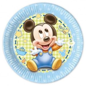 Pratos Baby Mickey 20cm c/8