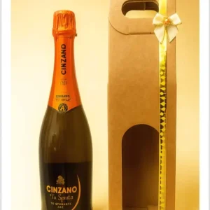 Espumante Cinzano com Caixa Kraft e Laço Dourado