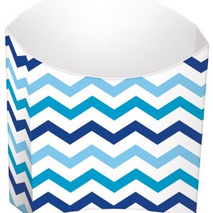Recipiente de papel em Chevron Azul
