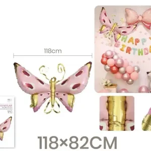 Balão Foil Borboleta 118 cm