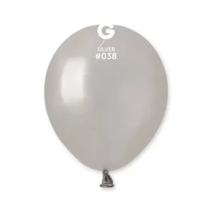 Balões Latex #038 Prata 5” Gemar c/100
