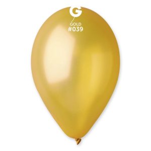 Balões Latex Gemar Dourado 12” c/100