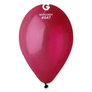 Balões Latex #047 Burgundy 12” Gemar c/100