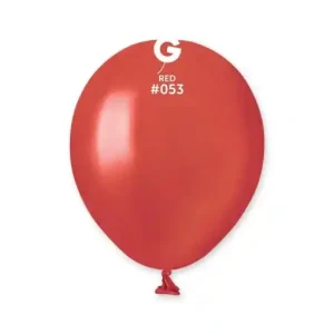 Balões Latex #053 Vermelho Metálico 5” Gemar c/100
