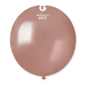Balões Latex #071 Rosa Gold Metálico 19” Gemar c/25