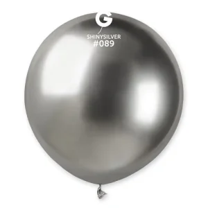 Balões Latex #089 Prata Shiny 19” Gemar c/25