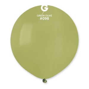 Balões Latex #098 Green Olive 19” Gemar c/25