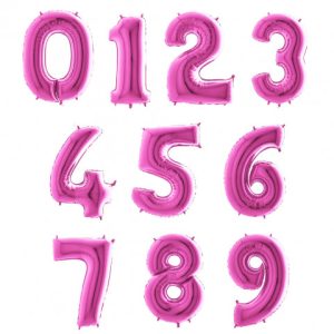 Balão Grande Numérico Rosa Fuxia