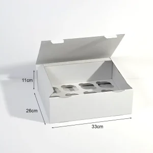 Caixa 12 Cupcakes Branca 33x26x11cm