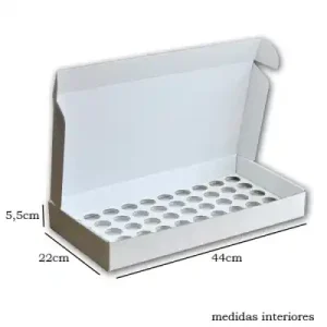 Caixa 50 Brigadeiros c/ Janela e Divisória 44x22x5.5cm