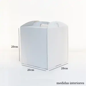 Caixa Bolo Branca 20x20x20cm