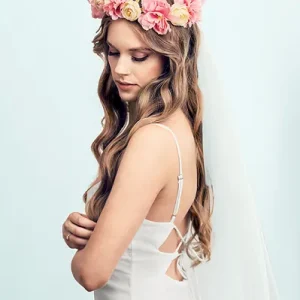 Coroa de Flores com Véu