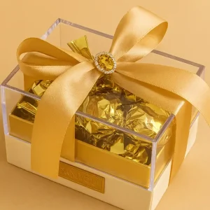 Caixa Artesanal Transparente com Bombons 245gr