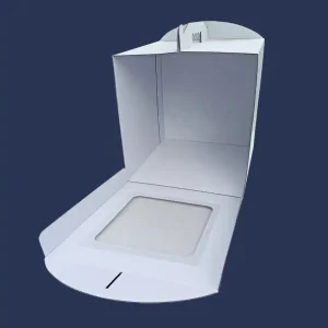 Caixa Bolo com Janela Branca 30×30 DP