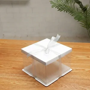Caixa Bolos Transparente 31x31x15cm