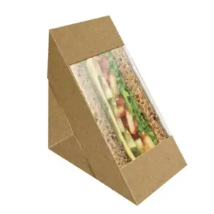 Caixa com Janela Sanduiche Triangular 12.4×12.4×7.3cm