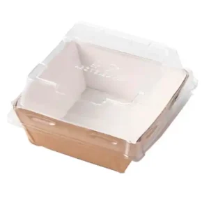 Caixa Kraft Prisma 550ml 12.8×12.8×4.5cm
