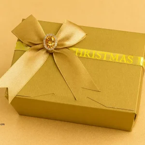 Caixa Ouro Bombons Fita Merry Christmas 110gr
