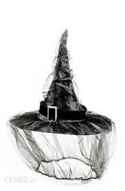 Chapéu de Bruxa Preto com Véu
