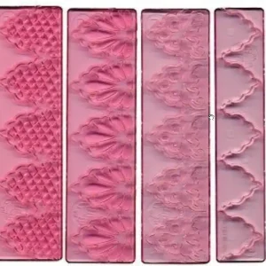 Conjunto 3 Padrões Renda + 1 Molde Corte