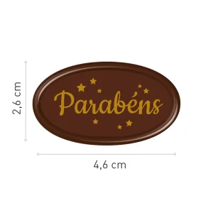 Dekora Placas Chocolate Parabéns 4.6×2.6cm
