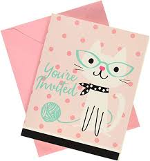Conjunto Convites Gatos “Purr-Fect Cats Party”